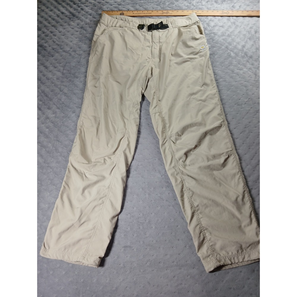 Mountain Hardwear Mens Hiking Pants Tan Khaki Belted Outdoor Trekking 35x31